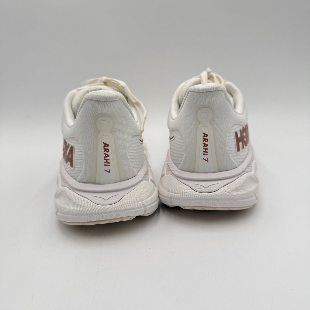 Hoka One One Arahi 7 Women Running Shoes Size 8.5 B White Rose Gold 1147851 /BSG - Picture 4 of 7